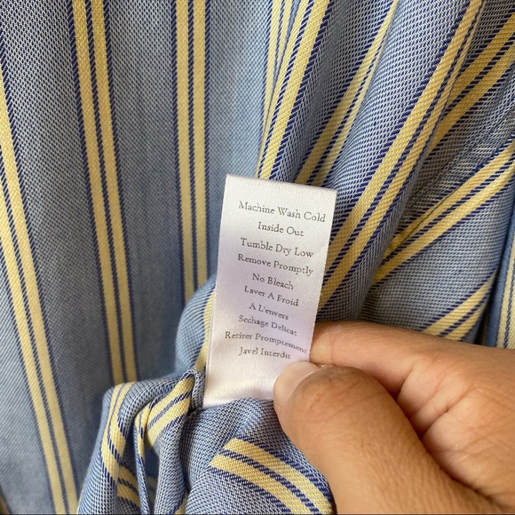 Frank & Eileen Striped Button Up Shirt Long Sleeve Style Eileen Women's Small - Picture 8 of 9